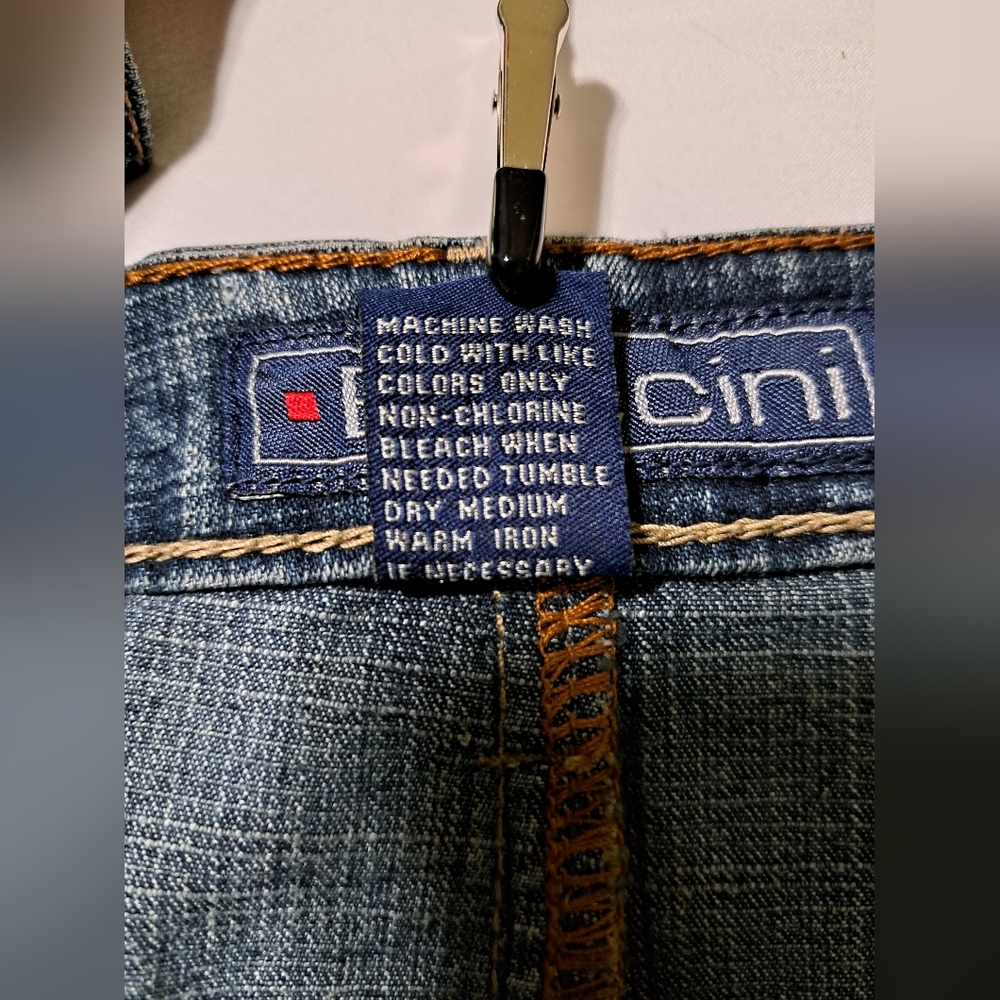 BACCINI Denim Skirt Jeans Skirt Maxi Flare Size 14 - Picture 11 of 15